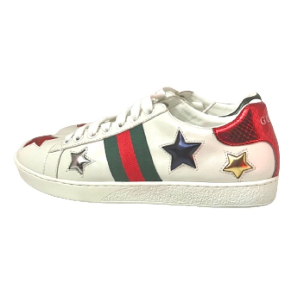 “Gucci” Logo Sneaker Designer Sneaker, Stars Red, White, Blue Americ 38 (US 8)⭐️